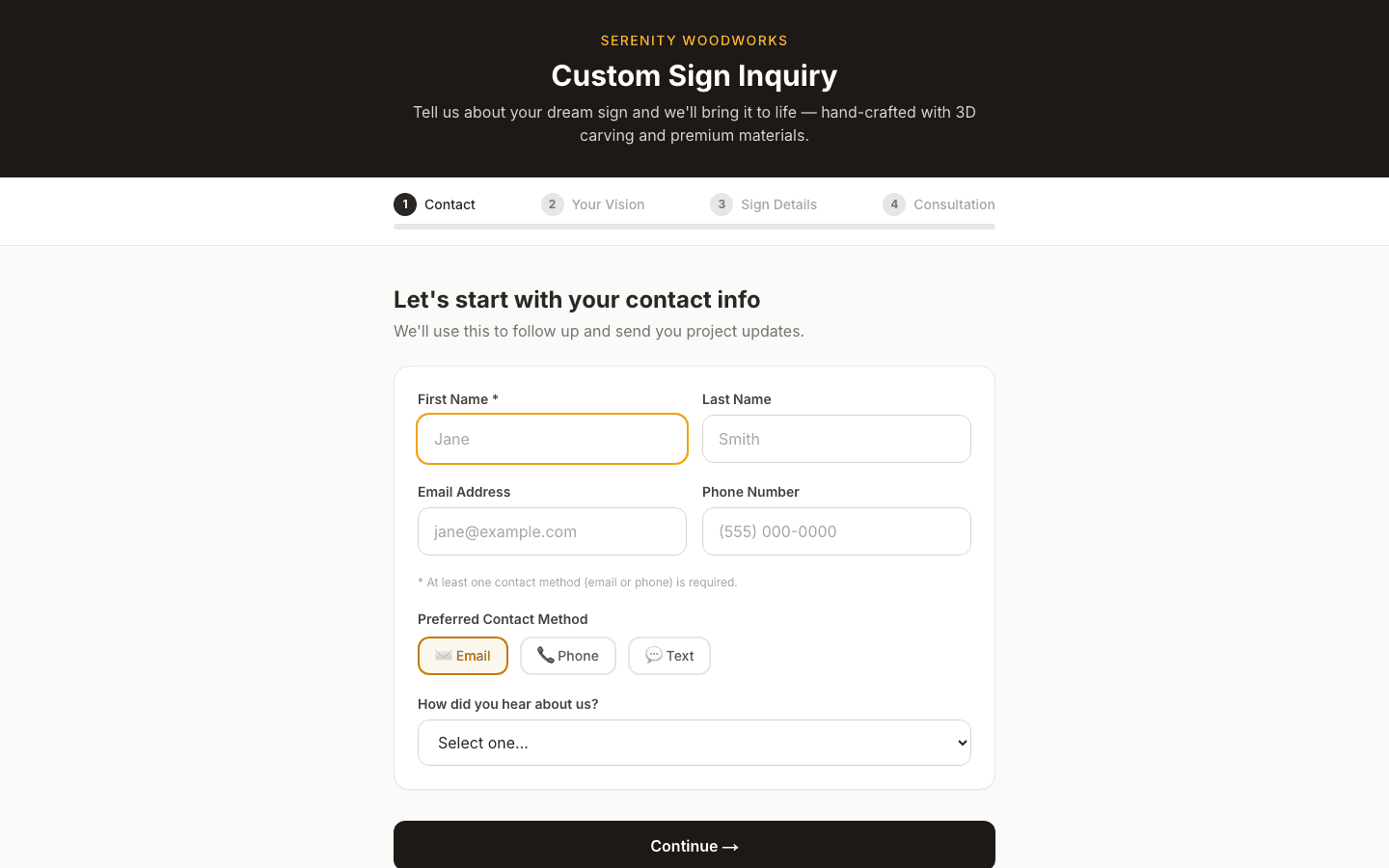 Public Inquiry Form