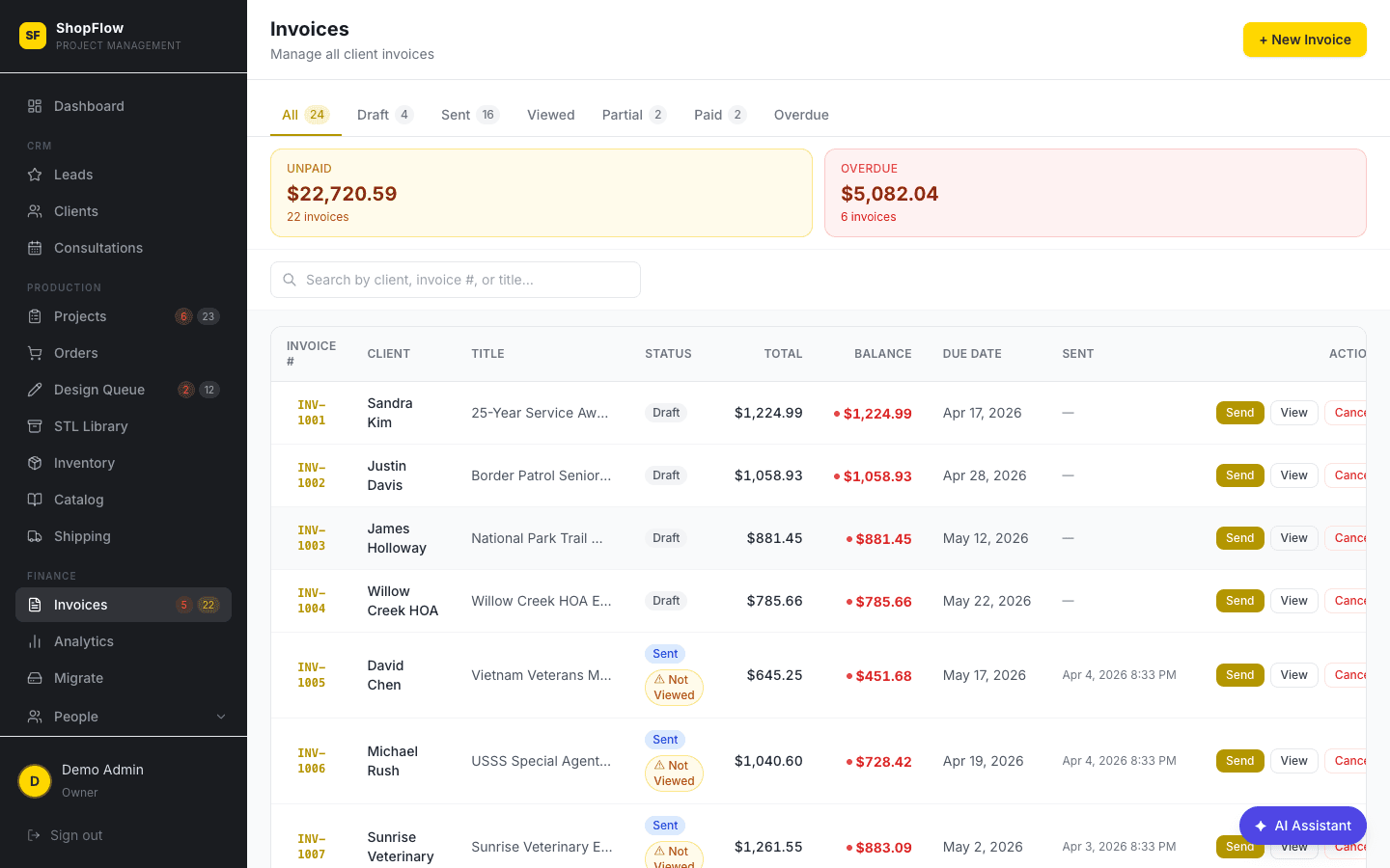 Invoices & Payments
