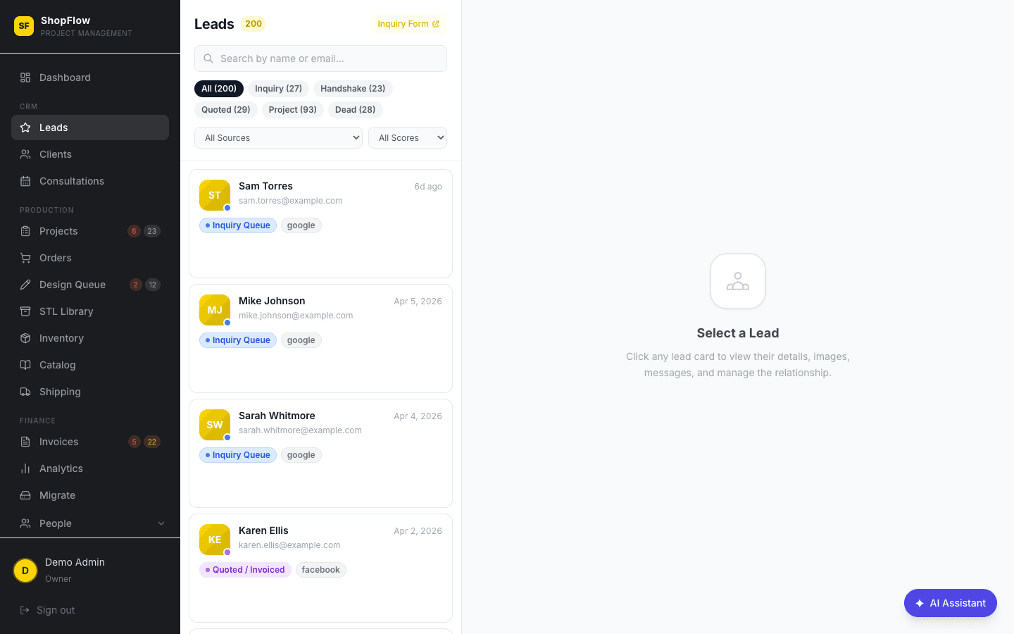 Leads & CRM